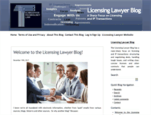 Tablet Screenshot of licensing-lawyer.com